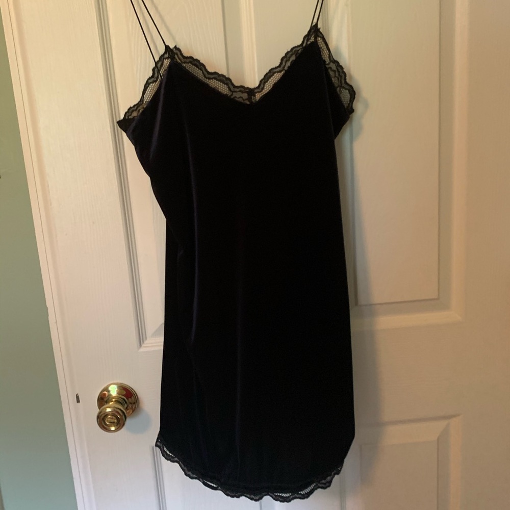 ZARA velvet & lace mini dress